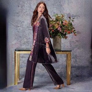 Johnny Was RAVI WIDE LEG VELVET PANT